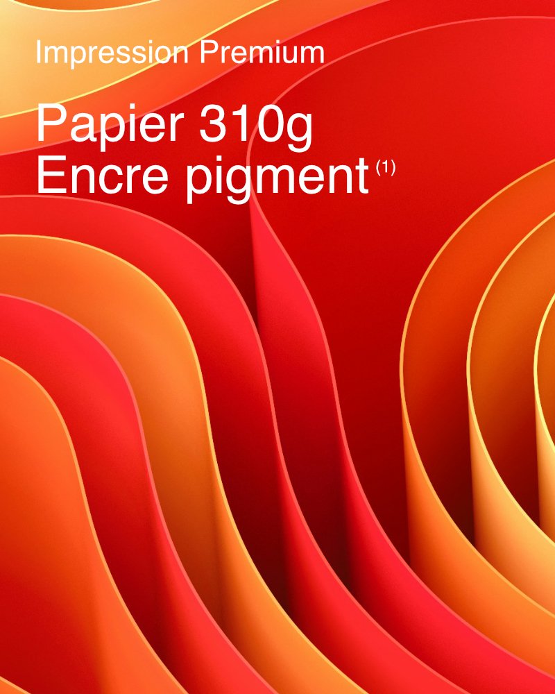 (1) Encre d'une durée de vie de 70 ans.